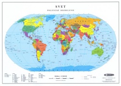 Mapa Svet - politické rozdelenie 1:85 000 000