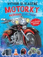 Vytvor si vlastné motorky - maľovanka s nálepkami